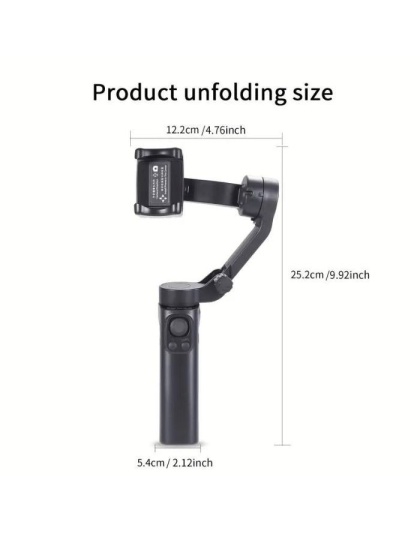 F5 Plus 3 Axis Foldable Selfie Video Gimbal Handheld Stabilizer