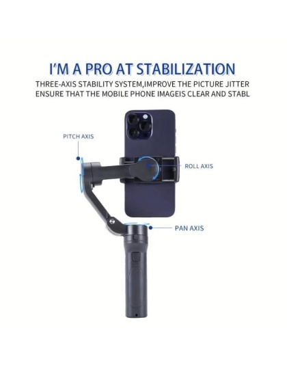 F5 Plus 3 Axis Foldable Selfie Video Gimbal Handheld Stabilizer