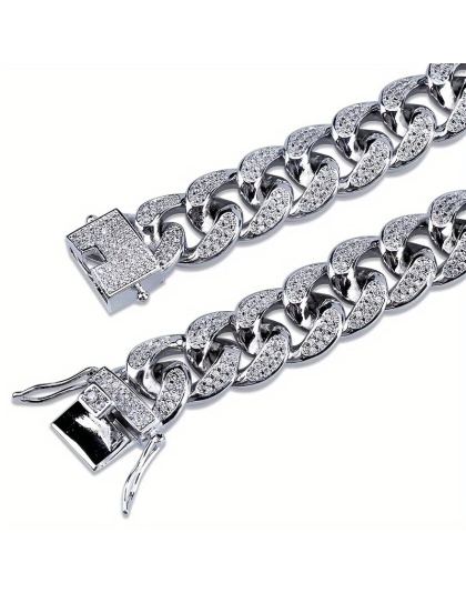 Luxury Iced Out Cuban Link Chain Bracelet for Men