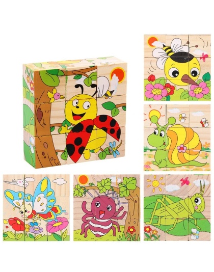 Children Six Side Cube Jigsaw Puzzles Game