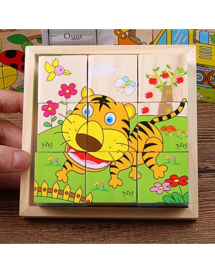 Children Six Side Cube Jigsaw Puzzles Game
