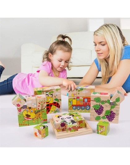 Children Six Side Cube Jigsaw Puzzles Game